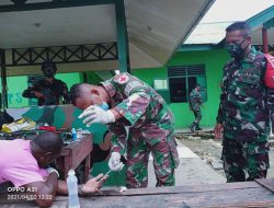 TNI Sosialisasikan Disiplin Prokes Covid-19 Kepada Masyarakat Perbatasan di Keerom