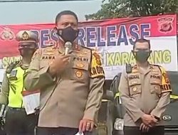 Kapolres Karawang AKBP Rama Samtama Putra S.I.K., M.H., M.Si , Tindak tegas pelanggaran terhadap Pelarangan Mudik Lebaran