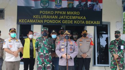 Pantau Posko PPKM Mikro Jati Cempaka, Panglima TNI Dan Kapolri : Apresiasi 3 Pilar Kota Bekasi Dalam Penanganan Covid19