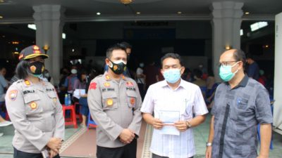 Polres Pematang Siantar Laksanakan Vaksinasi Massal Tahap Ke-II Serentak Jajaran Polda Sumut.