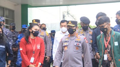 Wakil Wali Kota Bekasi Sambut Kedatangan Kapolri Jenderal Polisi Drs, Listyo Sigit Prabowo, MSi Di Kampus Bhayangkara.
