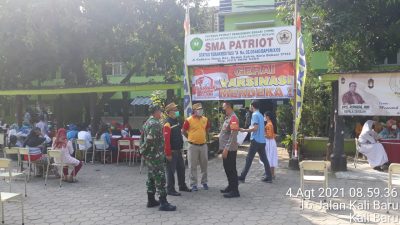 Polsek Medan Satria Gelar Gerai Vaksin Merdeka Khusus Pelajar Di SMK Patriot.