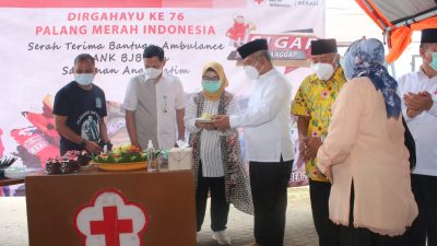 Perayaan Hari Jadi PMI Ke-76, PMI Kota Bekasi Lakukan Donor Darah Dan Santunan Anak Yatim