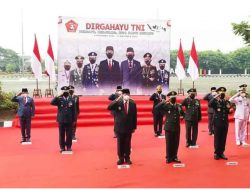 Gubernur Bersama Forkopimda Provinsi Banten Ikuti Upacara HUT TNI ke-76 Secara Virtual.