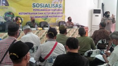 Giat Sosialisasi Keamanan,Ketentraman dan Ketertiban Umum Di Lingkungan Masyarakat Oleh Tiga Pilar.