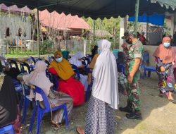 Babinsa Dampingi Pelaksanaan Vaksin Di Wilayah Binaan