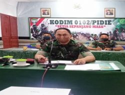 Panglima TNI Pimpin Langsung Video Confrence (Vicon) Yang Di Ikuti Oleh Dandim 0102/Pidie