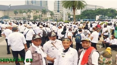 Tuntut Revisi Pepres No104 Tahun 2021 Kades se-Kabupaten Pangandaran Ikut Gelar Unjuk Rasa Damai Di Monas