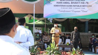 Wali Kota Bekasi Pimpin Upacara Peringatan Hari Amal Bhakti ke 79 Kementerian Agama RI