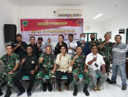 Pendam Kasuari Gelar Syukuran HUT Ke-71 Penerangan TNI AD Bersama Awak Media