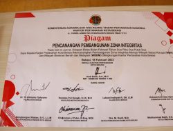 ATR/BPN Kota Bekasi Deklarasi Pencanangan Pembangunan Zona Integritas Menuju Wilayah Bebas Korupsi