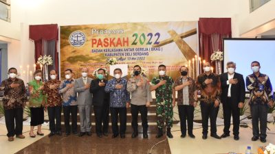Wabup Deli Serdang Hadiri Perayaan Paskah Oikumene BKAG Tahun 2022