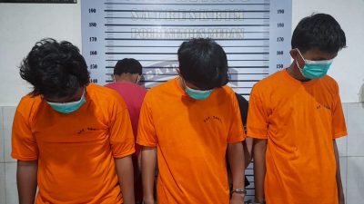 Sat Reskrim Polrestabes Medan Bersama Dit Krimum Polda Sumut Tangkap 5 Pelaku Geng Motor Lukai Korban