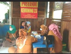 Hj. Sri Rahayu Agustina Monitoring Pelaksanaan BIAN Di Posyandu Kemuning 23 Karawang Kulon