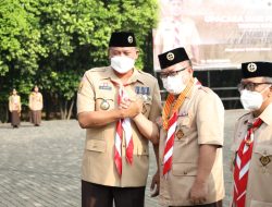 Peringatan Hari Pramuka Ke 61 di Kota Bekasi, Plt. Walikota Bekasi Jadi Inspektur Upacara.