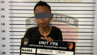 Satreskrim Polrestabes Medan Tahan Pelaku Percabulan Terhadap Siswi SMA di dalam Angkot
