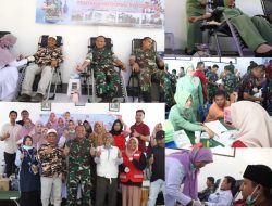 Jelang HUT TNI ke-77, Kodim 0102/Pidie Selenggarakan Kegiatan Bakti Sosial Donor Darah