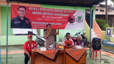Jaring Aspirasi Masyarakat, Nicodemus Godjang Gelar Reses I DPRD Kota Bekasi TA 2023.