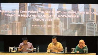 Asda I Setda Kota Bekasi Buka Workshop Pelaksanaan Core Values Berakhlak dan Employer Branding Bangga Melayani Bangsa