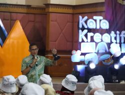 Menteri Pariwisata dan Ekraf, Sandiaga Uno Hadiri Workshop Kota Bekasi Kreatif.
