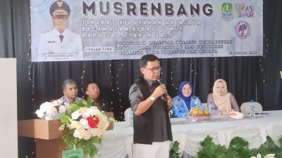 Nicodemus Godjang Anggota DPRD Kota Bekasi Hadiri Musrenbang Kelurahan Aren Jaya TA. 2025